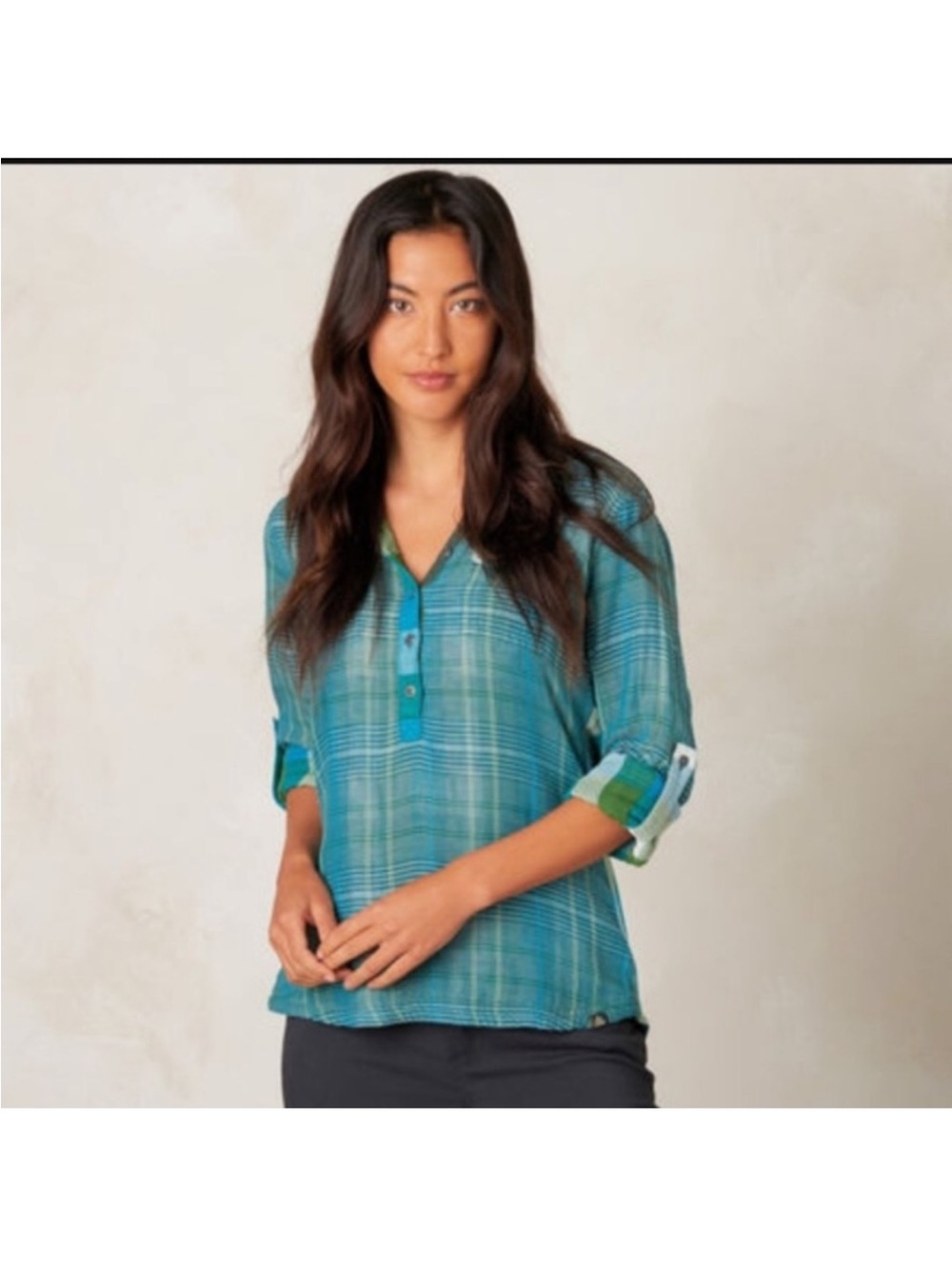 Prana Women's Blue Anja Shirt | Medium |